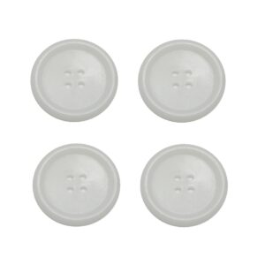Knopf Knöpfe 30mm 4 loch weiß 4 Stück (0134)