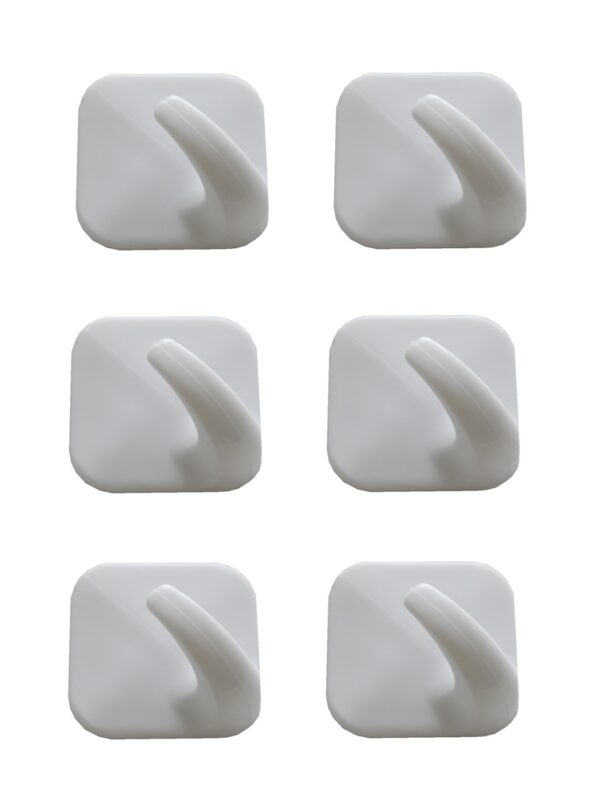 handtuchhaken-6er-pack-kunststoff-45x45mm-weisz-0211 Handtuchhaken 6er Pack Kunststoff 45x45mm weiß (0211)