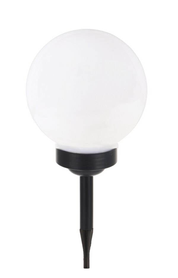 LED Solar Gartenlampe XL rund 19x50cm schwarz (0221)