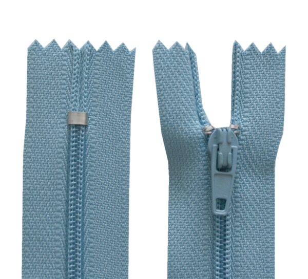 Reißverschluss 20 cm spiralförmig nicht trennbar helllblau (2041)