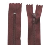 Reißverschluss 30 cm spiralformig 3 mm nicht trennbar braun (3021)