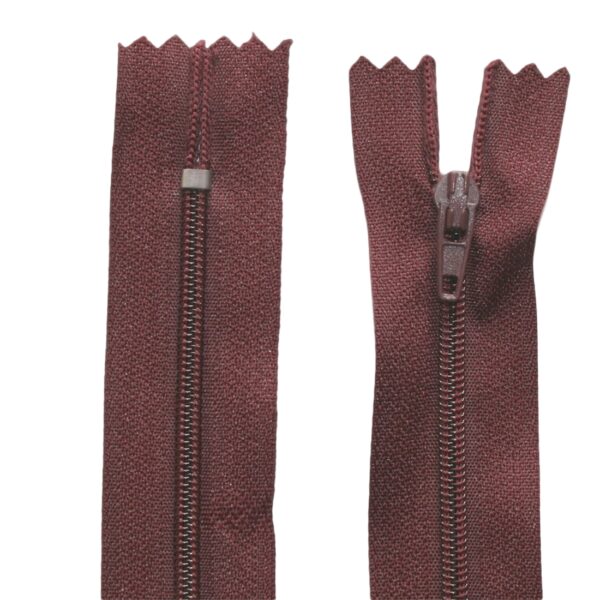 Reißverschluss 30 cm spiralformig 3 mm nicht trennbar braun (3021)