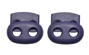 Kordelstopper Kordelklemme oval 2 Loch violett 2 Stück (0140)