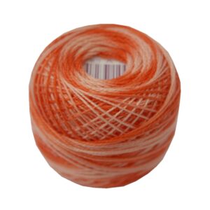 PERLOVKA Kreuzstichgarn Baumwolle Perlgarn 85m apfelsine ombre (2216)