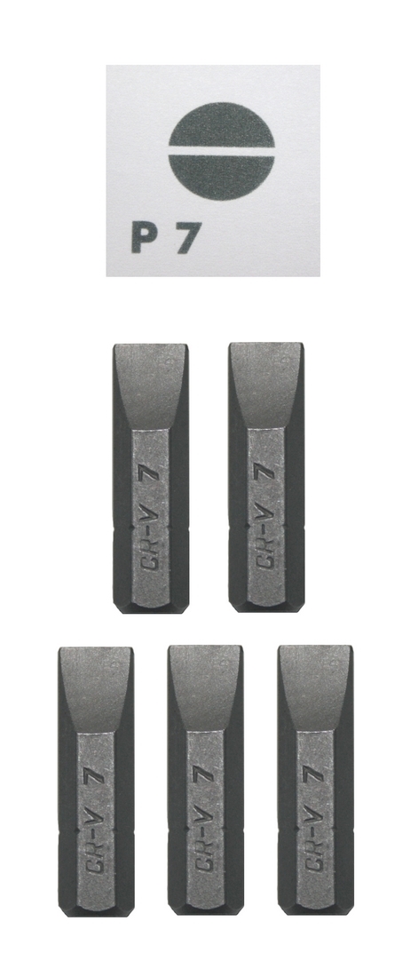 bits-schlitzschraubendreher-p7-chrom-vanadium-5-stuck-0052 Bits Schlitzschraubendreher P7 Chrom-Vanadium 5 Stück (0052)