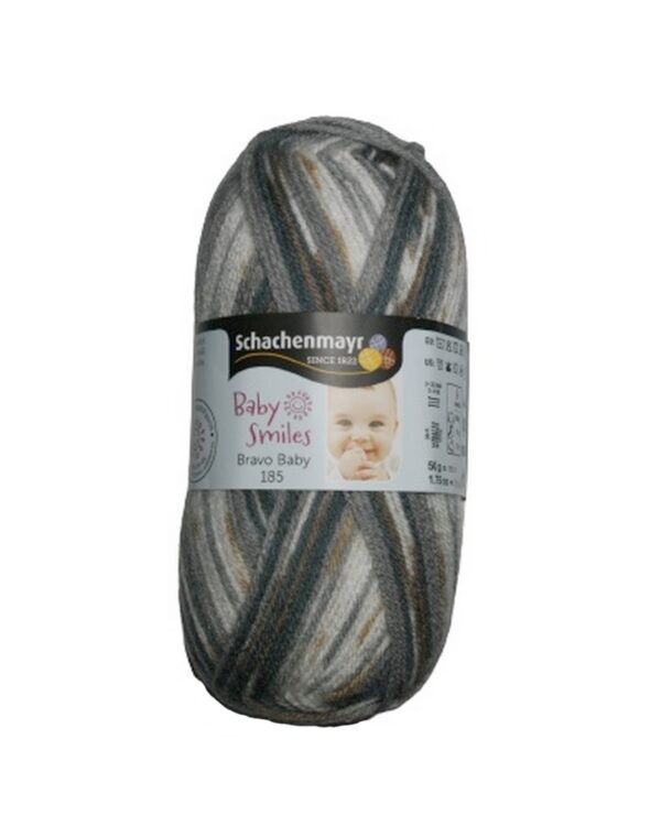 strickgarn-garn-bravo-baby-50g-185m-grau-schwarz-0200 Strickgarn Garn Bravo Baby 50g 185m grau schwarz (0200)