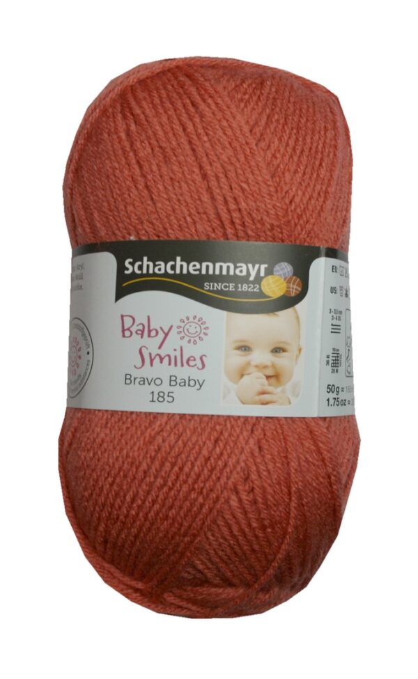 Strickgarn Garn Bravo Baby 50g 185m terracotta (1027)