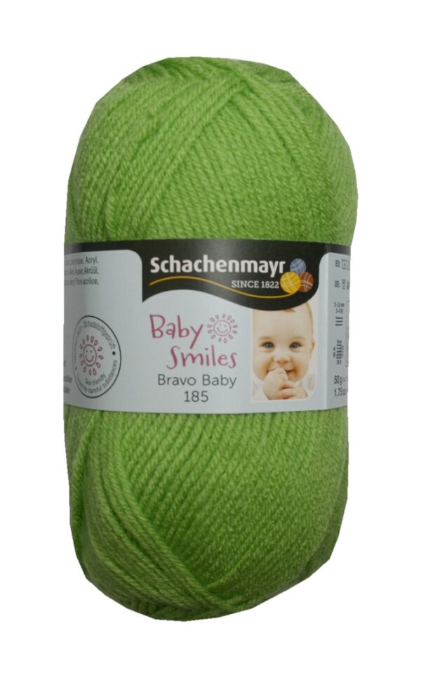 Strickgarn Garn Bravo Baby 50g 185m grün (1072)