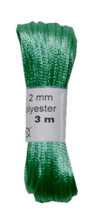 Satinkordel Satinschnur Kordel Satinfaden 3 m 2 mm grün (0030)