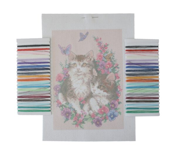 Stickbild Stickvorlage Kreuzstich 200x280mm Katze Nr.7 (0104)