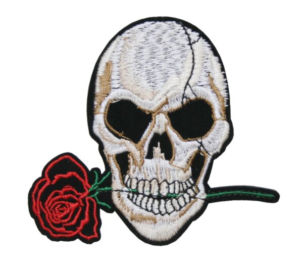 aufnaher-bugelbild-aufbugler-schadel-skull-90x100mm-1111 Aufnäher Bügelbild Aufbügler Schädel Skull 90x100mm (1111)