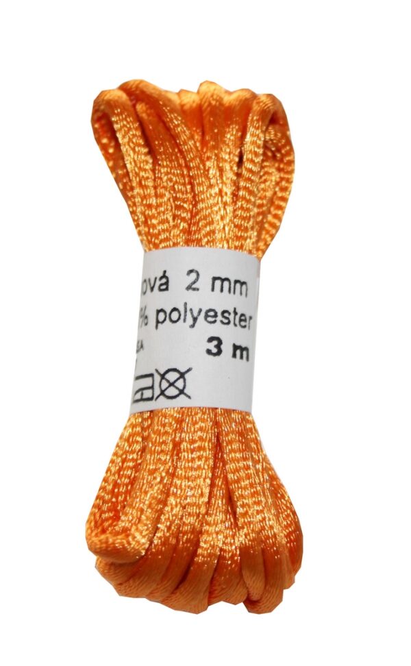 Satinkordel Satinschnur Satinfaden 3m 2mm mandarin orange (0006)