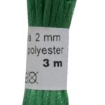 Satinkordel Satinschnur Kordel Satinfaden 3 m 2 mm grün (0054)