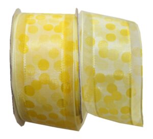 Geschenkband Schleifenband transparent 3 m 40 mm gelb (0003)