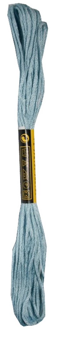 Stickgarn Mouline Stickwolle Stickfaden 8 m blau türkis (2036 - 827)