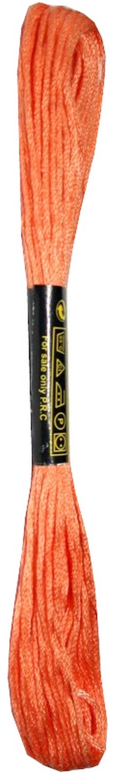 Stickgarn Mouline Stickwolle Stickfaden 8 m orange (2049 - 762)