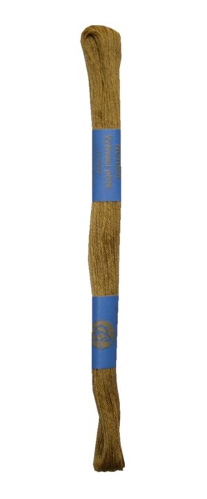 Stickgarn Stickfaden Knüpfgarn 100% Baumwolle 15 m gold braun (6752)