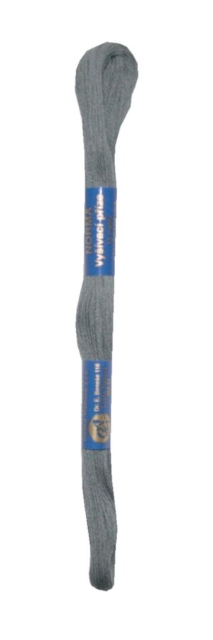 Stickgarn Stickfaden Knüpfgarn 100% Baumwolle 15 m grau blau (8862)