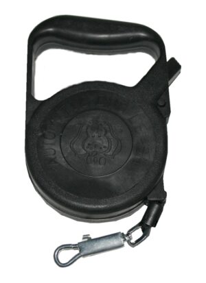 Hundeleine mit Aufrollautomatik und Karabiner inkl. Drehwirbel schwarz (0035)