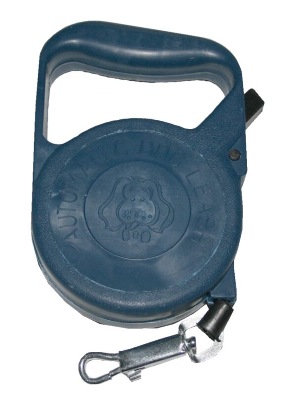 Hundeleine mit Aufrollautomatik und Karabiner inkl. Drehwirbel blau (0036)