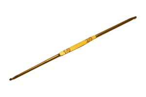 Häkelnadel Doppelhäkelnadel Aluminium ca. 13 cm Größe 1-2 gold (1021)