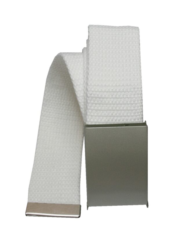 gurtel-mit-metallschnalle-stoffgurtel-unisex-klemmschnalle-110cm-weisz-0024 Gürtel mit Metallschnalle Stoffgürtel Unisex Klemmschnalle 110cm weiß (0024)