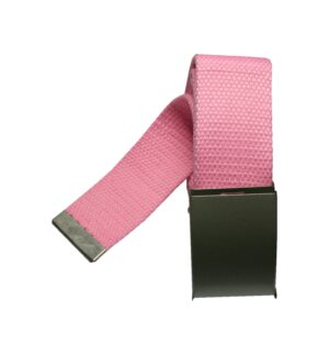 Gürtel mit Metallschnalle Stoffgürtel Unisex Klemmschnalle 110cm rose (0036)