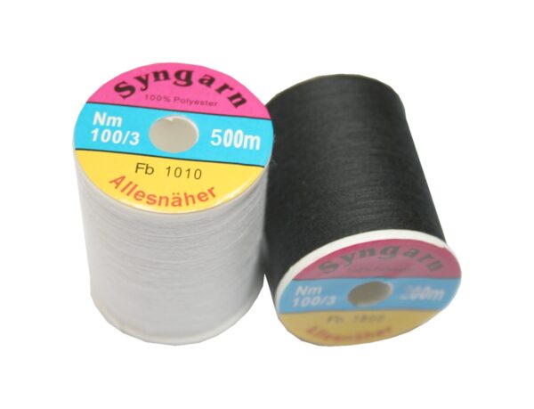 nahmaschinen-nahgarn-100-polyester-100-3-500-m-weisz-schwarz-1002 Nähmaschinen Nähgarn 100% Polyester 100/3 500 m weiß/schwarz (1002)