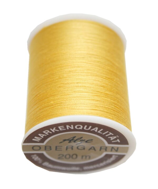 Nähmaschinen Obergarn Baumwolle 50/3 200 m gelb (0910)