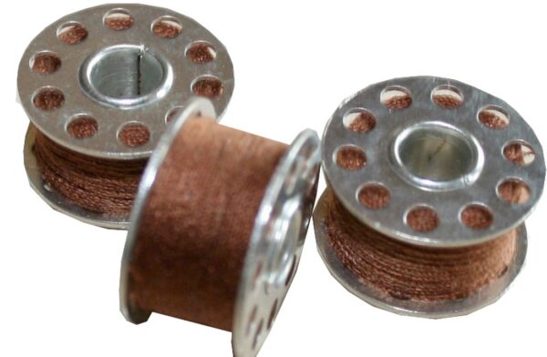 Nähmaschinen Nähgarn 3 Spulen je 25 m 75 m Polyester 40/2 braun nougat (1040)