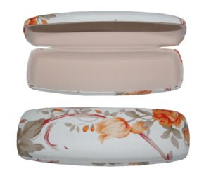 Brillenetui Brillenbox Brillentasche Blumendekor Hartschale (0081)