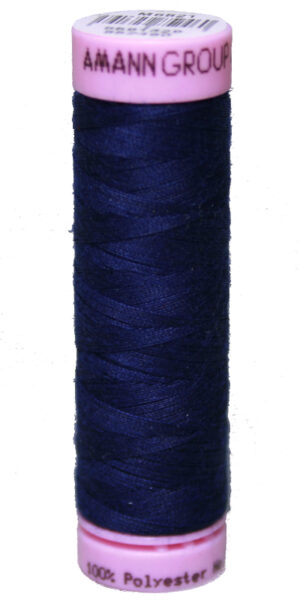 Zwirn 100 % Polyester ASPO PES Amann dunkelmarinen blau 100 m (0825)