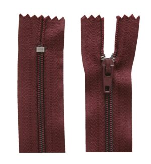 Reißverschluss 25 cm nicht trennbar bordeaux dunkelrot (2552)