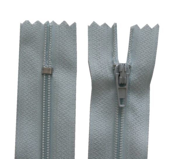 Reißverschluss 30 cm spiralformig 3 mm nicht trennbar hellblau (3024)