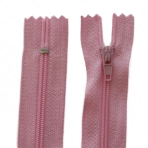 Reißverschluss 35 cm spiralformig 3 mm nicht trennbar rosa (3518)
