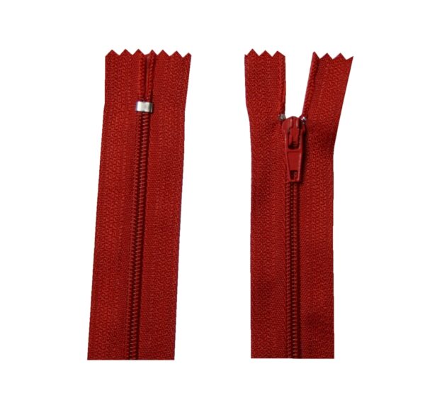 Reißverschluss 40 cm spiralförmig nicht trennbar rot (4004)