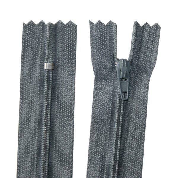 Reißverschluss 50 cm spiralförmig nicht trennbar grau (5025)