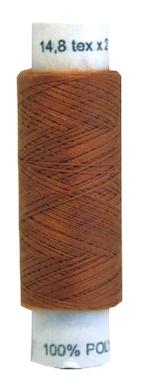 Nähgarn Nähfaden 100 % Polyester 14,8 * 2 100 m braun nougat (1026)