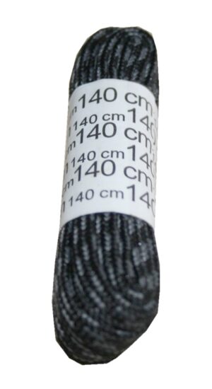 Schuhband Schnürsenkel 1 Paar Polyester 140 cm rund schwarz / grün (0041)