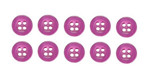 Knopf Knöpfe 11mm 4 loch pink 10 Stück (0187)
