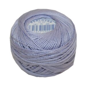 PERLOVKA Kreuzstichgarn Baumwolle Perlgarn 85m hellblau violett (4522)