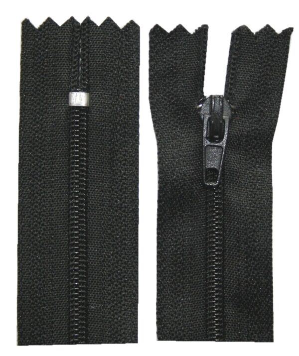 Reißverschluss 15 cm spiralförmig 3 mm nicht trennbar schwarz (1501)