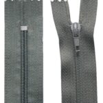 Reißverschluss 15 cm spiralförmig 3 mm nicht trennbar grau (1502)