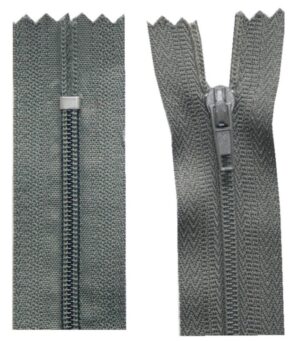 Reißverschluss 15 cm spiralförmig 3 mm nicht trennbar grau (1502)