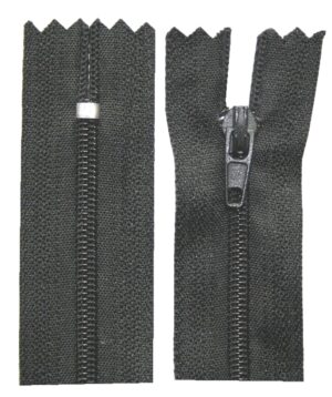 Reißverschluss 15 cm 3 mm nicht trennbar hellschwarz (1503)