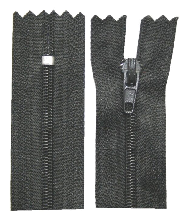 Reißverschluss 15 cm 3 mm nicht trennbar hellschwarz (1503)