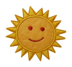 Aufnäher Bügelbild Aufbügler Sonne 65x60 mm (1093)