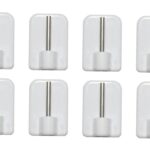 Gardinenhaken Klebehaken für Scheibenstange weiß 8 Stück (0188)