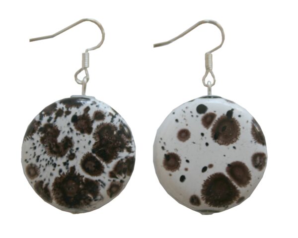 Ohrring Ohrhänger Dalmatin hängend braun (0023)