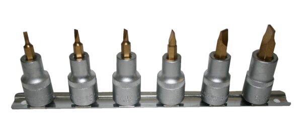 schraubendreher-einsatze-schlitz-6-teilig-1-2-zoll-auf-steckschiene-0049 Schraubendreher Einsätze Schlitz 6-teilig 1/2 Zoll auf Steckschiene (0049)